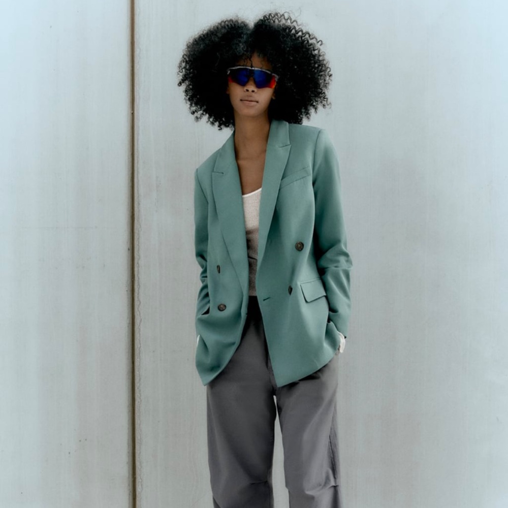 ZARA LONGLINE STRAIGHT BLAZER